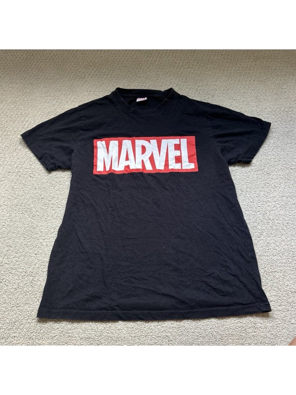 Marvel Comics Shirt Black Graphic Tee Short Sleeve Crew Neck Logo Adult Small